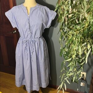 Blue Striped Maxi Dress